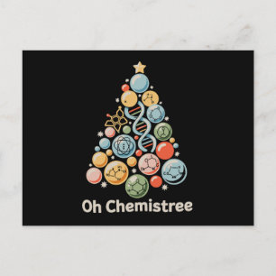 Postal Festiva Oh Chemistree Ciencia Laboratorio de Química Navid