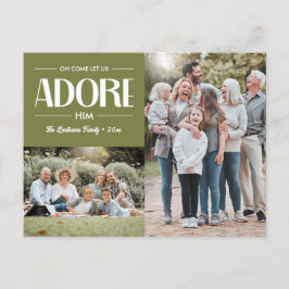 Postal Festiva Oh Come Let Us Adore Him SAGE Christian 2 Photo