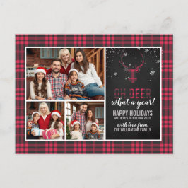 Postal Festiva Oh Deer Qué Año | Foto de feriado de navidades 202