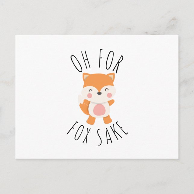 Postal Festiva Oh por Fox Sake (Anverso)