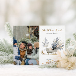 Postal Festiva Oh Qué Divertidos Navidades de fotos de Sleigh Rid