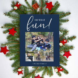 Postal Festiva Oh Qué Navidades Blue De Fun Holiday Moderno