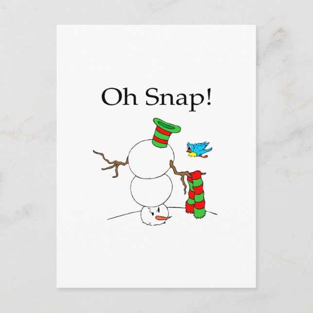 Postal Festiva ¡Oh, sorpresa! (UD Snowman) (Anverso)