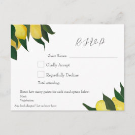 Postal Festiva Oil Painted Lemons R.S.V.P Postcard