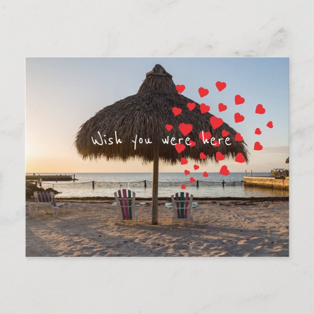 Postal Festiva Ojalá estuvieras aquí (Anverso)