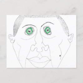 Postal Festiva Ojos verdes