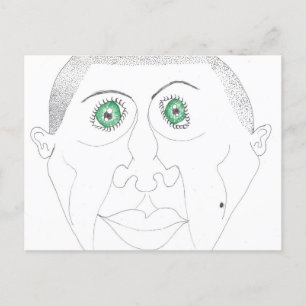 Postal Festiva Ojos verdes
