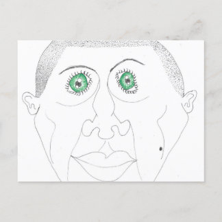 Postal Festiva Ojos verdes