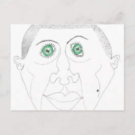 Postal Festiva Ojos verdes