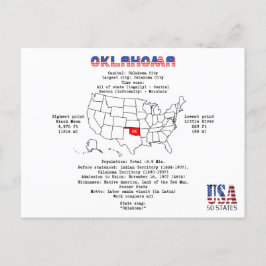 Postal Festiva Oklahoma. El estado de los Estados Unidos de