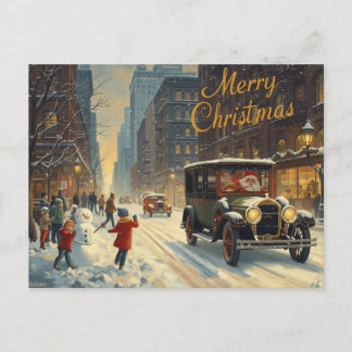 Postal Festiva Old New York Christmas Postcard