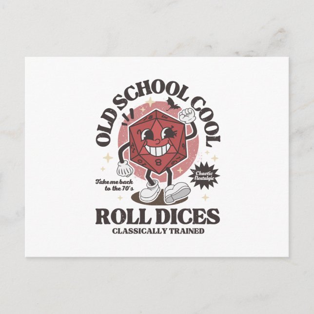 Postal Festiva Old school d20 - D&D (Anverso)