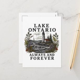Postal Festiva Ontario Lago Siempre Y Por Siempre