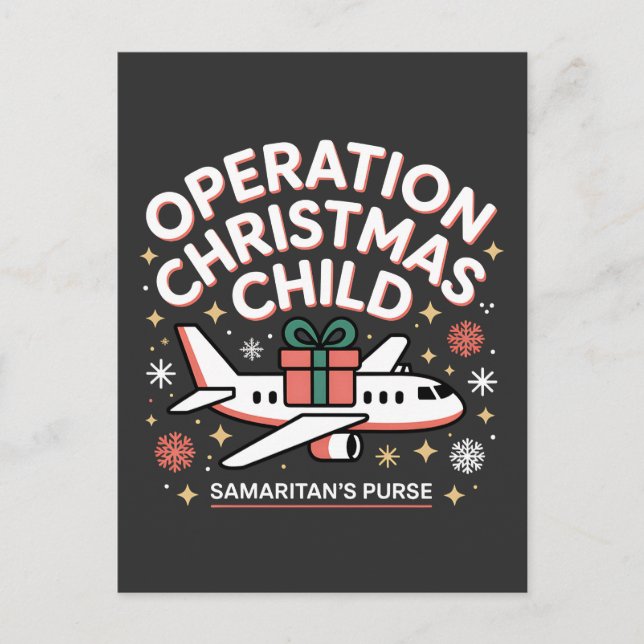 Postal Festiva Operación Navidades Bolsa Samaritana Infantil (Anverso)