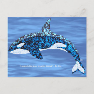 Postal Festiva Orca Positive Thinking Postcards