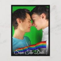 Orgullo Gay Bandera Arcoiris Boda Guardar la tarje