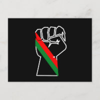 orgullo negro bandera panafricana roja verde puño 