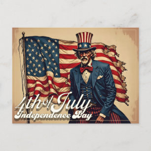 Postal Festiva Orgulloso Alma del 4 de julio