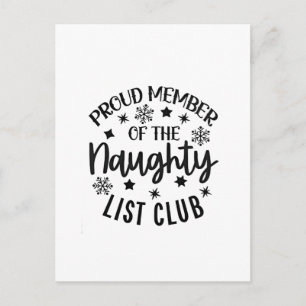 Postal Festiva Orgulloso miembro de los Navidades del Club de la