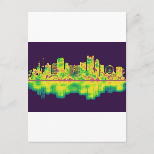 Postal Festiva Orlando Florida Skyline (Anverso)