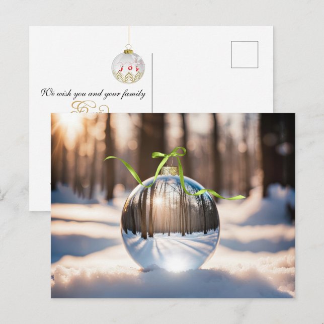 Postal Festiva Ornamento forestal de navidades (Anverso / Reverso)
