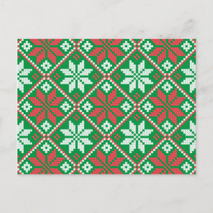 Postal Festiva Ornamento navideño de Feliz