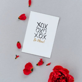 Postal Festiva ¡Oro Sé Mío! Kisses XOXO Valentine