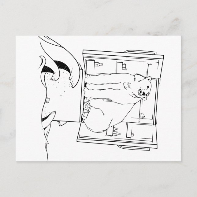 Postal Festiva Oso Polar sobre el Cambio Climático (Anverso)