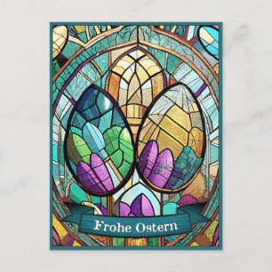 Postal Festiva Ostermotiv farbiger Personalizado mit Ostereier 56