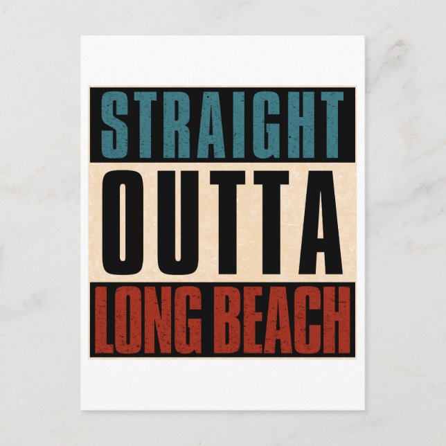 Postal Festiva Outta Long Beach California (Anverso)