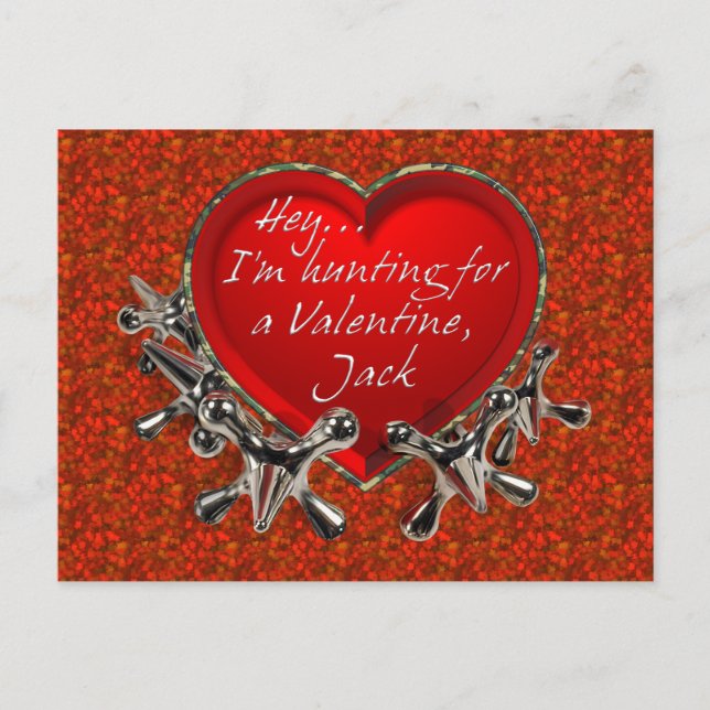 Postal Festiva Oye... estoy buscando un San Valentín, Jack (Anverso)