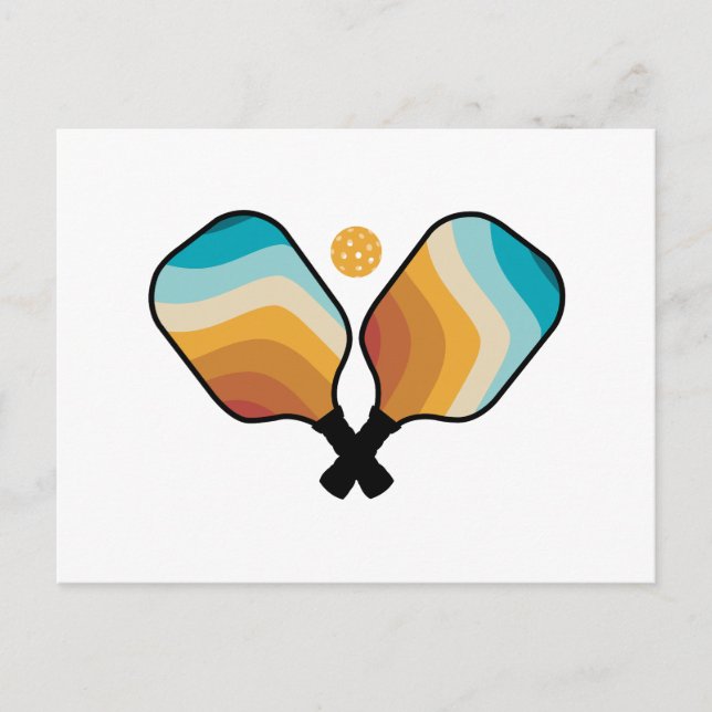 Postal Festiva Paddle y bolas retro (Anverso)