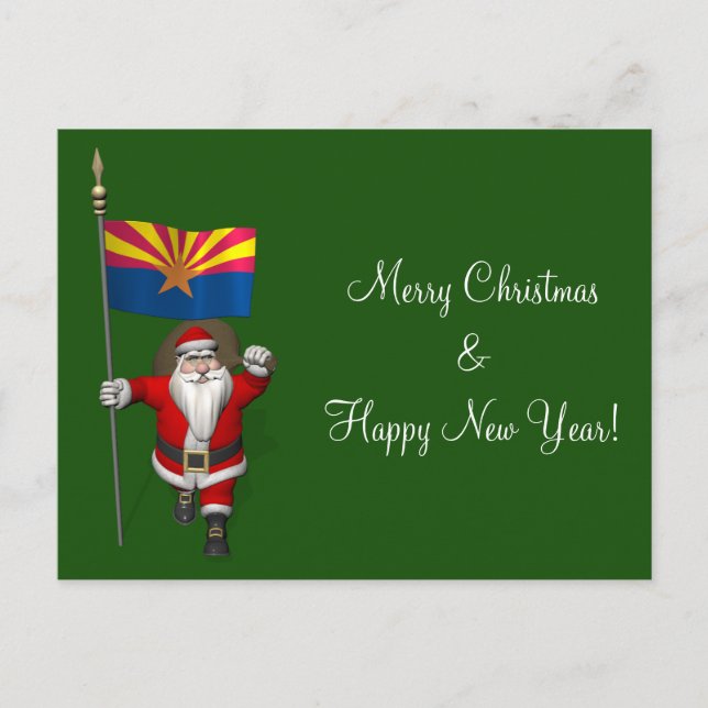 Postal Festiva Padre festivo visitando Arizona (Anverso)