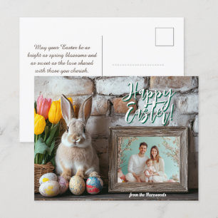 Postal Festiva Paisaje de Huevos de Semana Santa 🐇 personalizabl