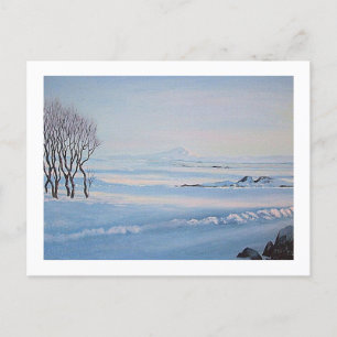 Postal Festiva Paisaje de invierno de Islandia pintura al óleo or