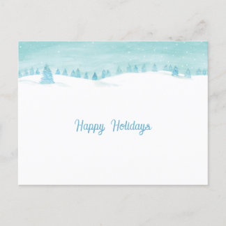 Postal Festiva Paisaje De Invierno Nevado Con Árboles Spruces Fel