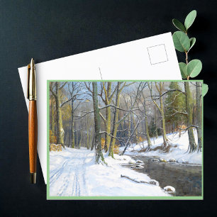 Postal Festiva Paisaje de montaña en invierno