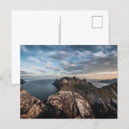 Postal Festiva Paisaje de Noruega