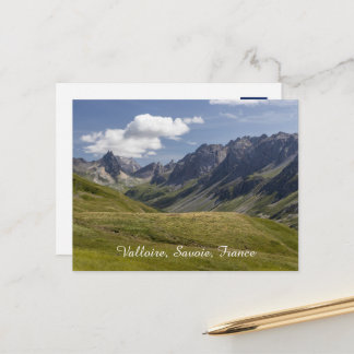 Postal Festiva Paisaje de verano de las montañas de Valloire, Fra