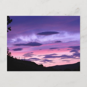 Postal Festiva Paisaje del cielo vespertino soñador Celebración e