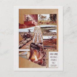 Postal Festiva Paisaje del desierto agrícola de Arizona a mediado