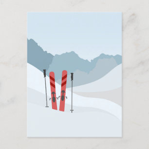 Postal Festiva Paisaje invernal