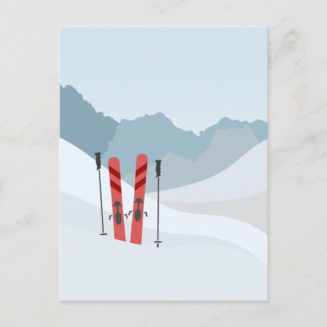 Postal Festiva Paisaje invernal (Anverso)