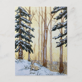 Postal Festiva Paisaje invernal de ensueño