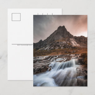 Postal Festiva Paisaje noruego de las islas Lofoten