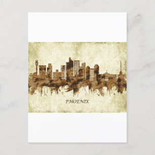 Postal Festiva Paisaje urbano de Phoenix Arizona