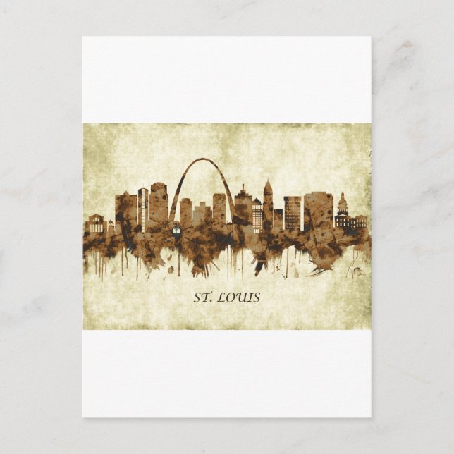 Postal Festiva Paisaje urbano de St. Louis Missouri (Anverso)