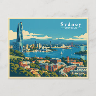 Postal Festiva Paisaje urbano de Sydney vintage Australia