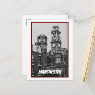 Postal Festiva Paisaje urbano vintage de Manchester Inglaterra 20