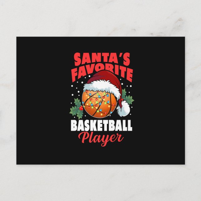 Postal Festiva Pajam, jugador favorito de baloncesto en Santa Ele (Anverso)